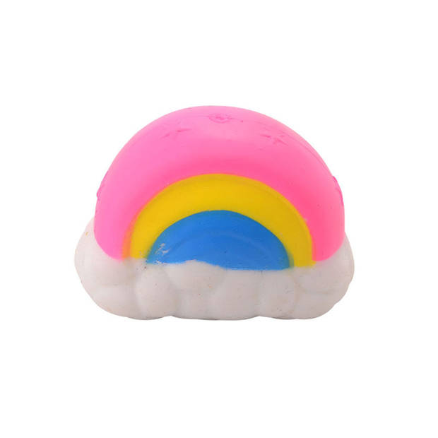 Johntoy squishy regenboog meisjes 6 x 5 cm polymeer