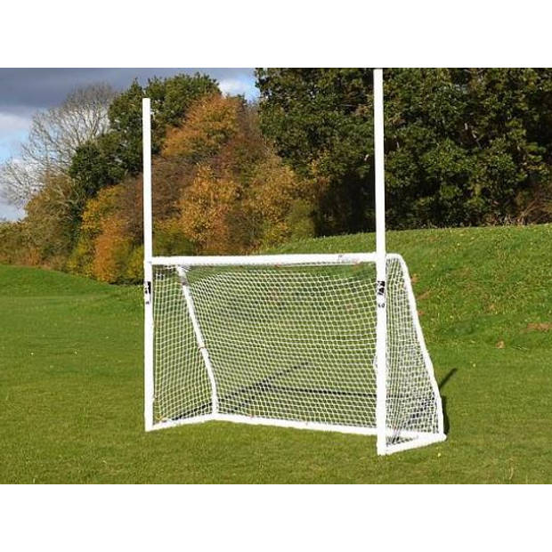 Precision voetbaldoel GAA 244 x 152 cm ABS wit 5-delig