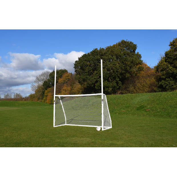 Precision voetbaldoel GAA 305 x 183 cm ABS wit 5-delig