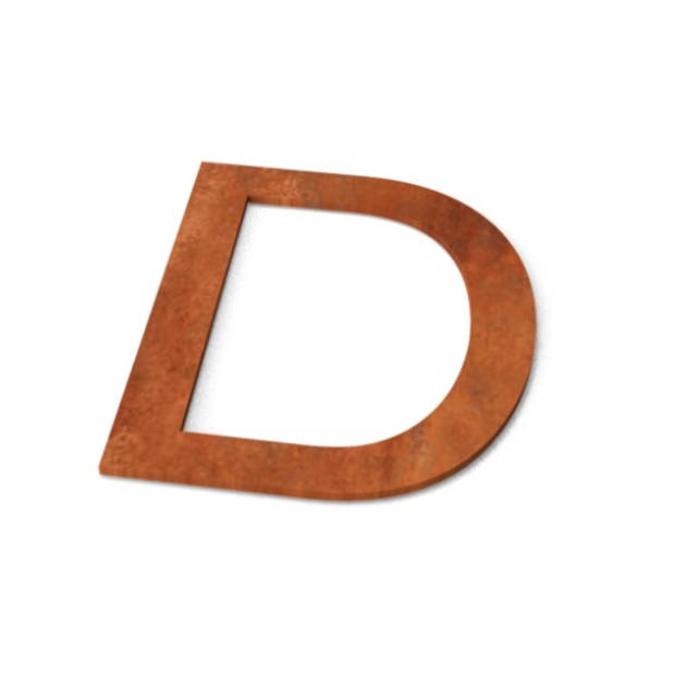 Geroba - Letter D Model: Huisletter Corten