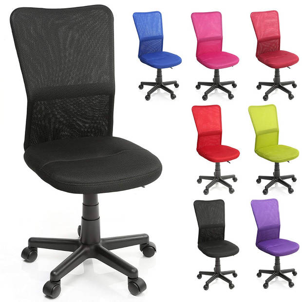 Tresko - Bureaustoel voor kinderen - Kinderbureaustoel - ergonomische kinderstoel - Zwart