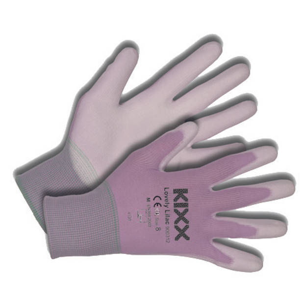 KIXX - Tuinhandschoen Lovely Lilac maat M ofwel 8