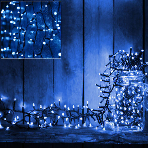 Kerstverlichting, 10,5 m, 160 ledÂ´s, Blauw, kerstslinger, lichtketting,kerstversiering.
