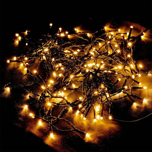 Lichtketting, 160 LED, kerstverlichting, feestverlichting, warmwit licht, op batterijen