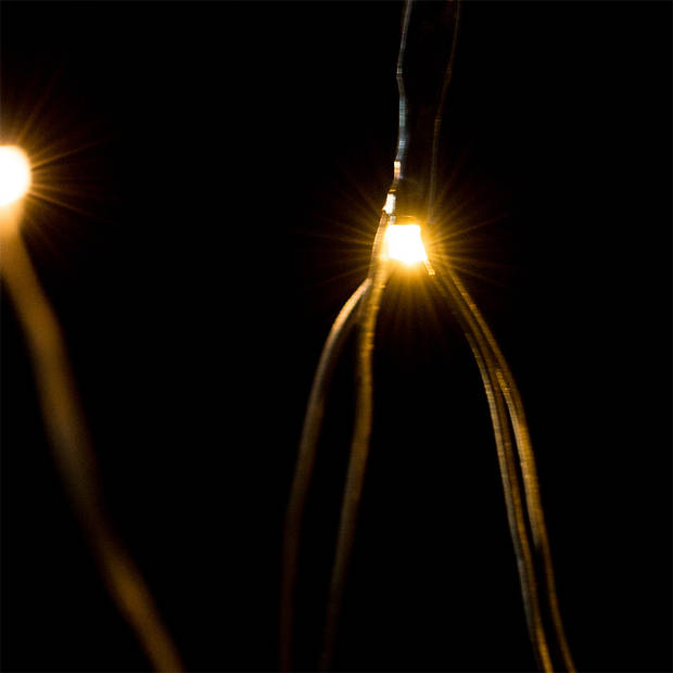Lichtgordijn warmwit, lichtjes net, lichtnet, kerstverlichting, 120x120 cm, 100 LED, netverlichting