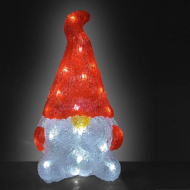 LED acryl kabouter, kerstversiering, kerstsfeer, kerstdecoratie