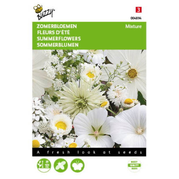 2 stuks Zomerbloemen Witte Tinten