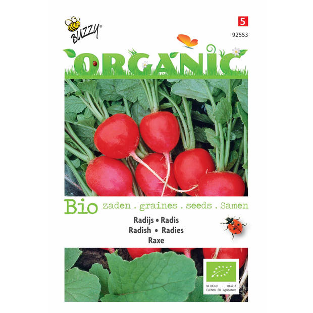 5 stuks Organic Radijs Raxe (Skal 14275)