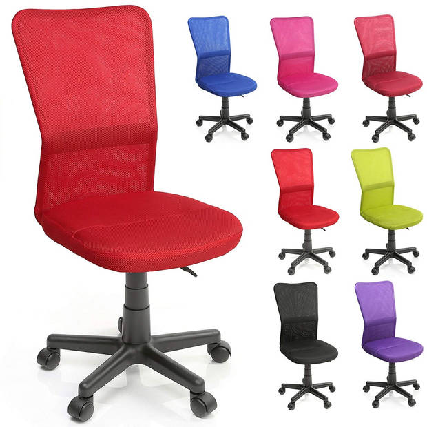 Kinderbureaustoel, rood, kinder burostoel, ergonomische kinderstoel