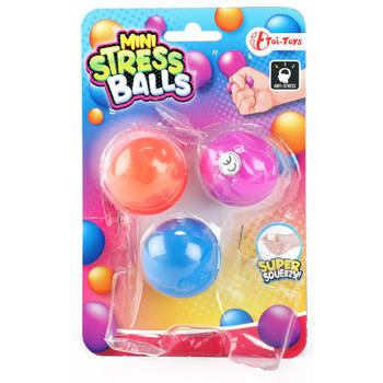 Toi-Toys mini-stressballen 3 stuks á 3,5 cm