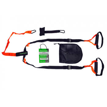 Tunturi suspension Trainer met draagtas zwart/oranje