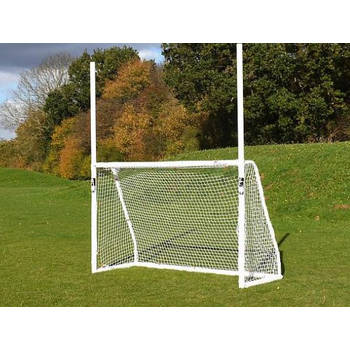 Precision voetbaldoel GAA 244 x 152 cm ABS wit 5-delig