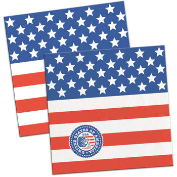 Folat servetten USA Party 25 x 25 cm papier 20 stuks