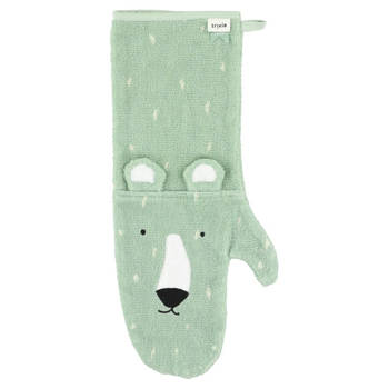 Trixie washandje Mr. Polar Bear junior 15 x 43 cm badstof groen