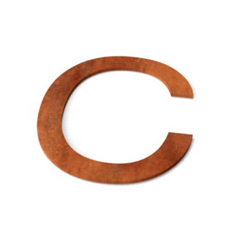 Geroba - Letter C Model: Huisletter Corten