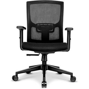 TRESKO Ergonomische bureaustoel BS202 draaistoel met verstelbare lendensteun bureaustoel met armleuning