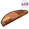 vidaXL Trapmatten zelfklevend 10 st 65x21x4 cm bruin