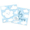 Folat servetten Baby Shower 25 cm papier blauw 20-delig