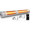 TRESKO- muur heater- 3000W- zilver- met afstandsbediening- infrarood -heater - terrasverwarmer- warmtestraler