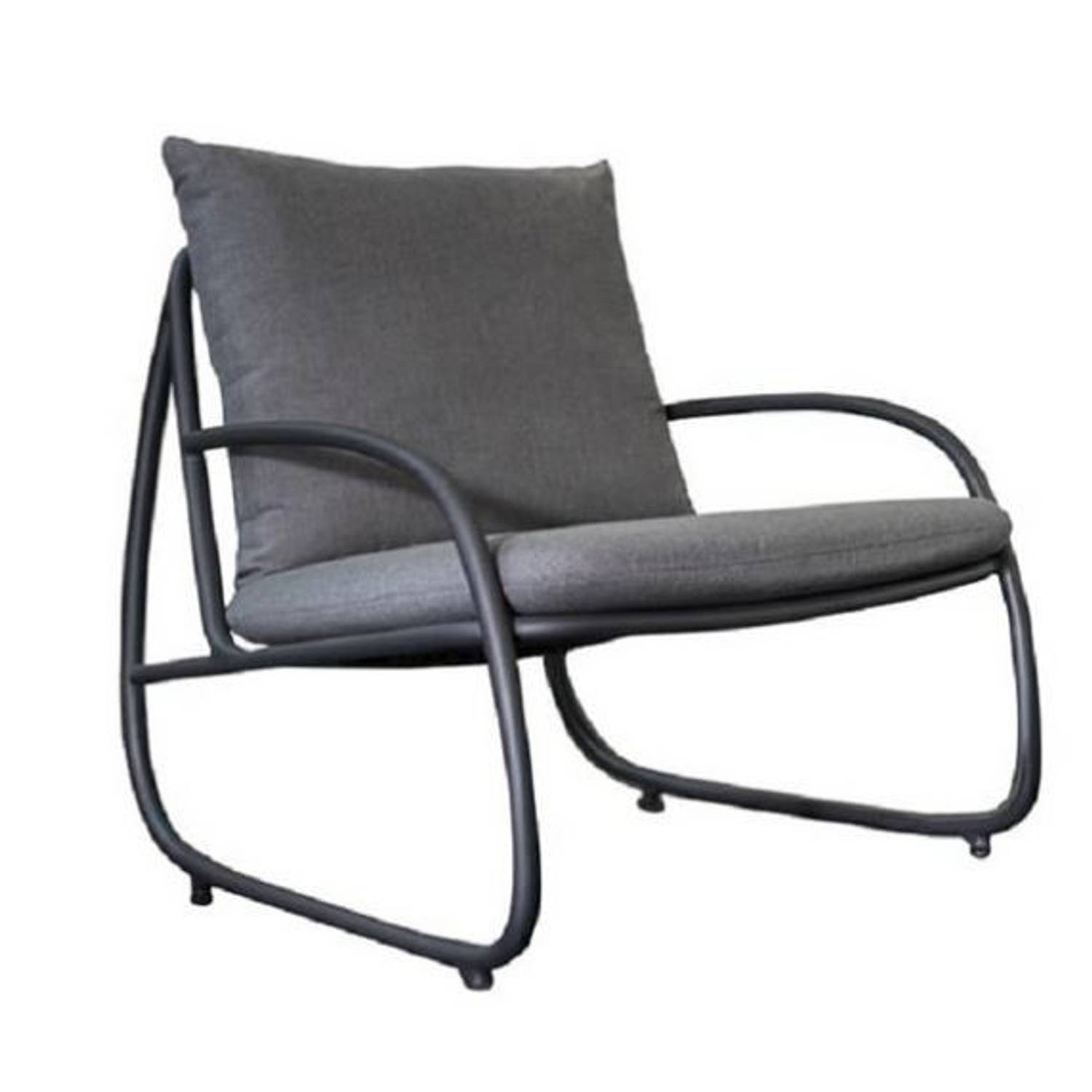 Yoi - Youkou lounge chair alu black/flanelle grey