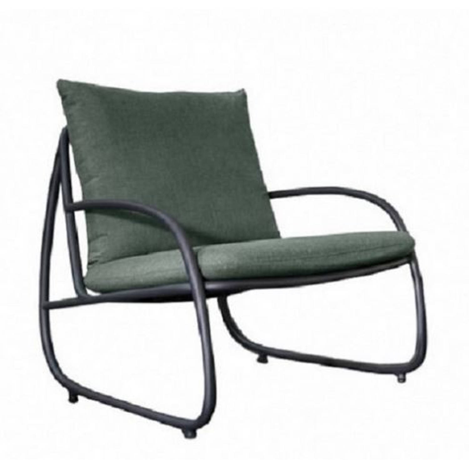 Yoi - Youkou lounge chair alu black/almond green