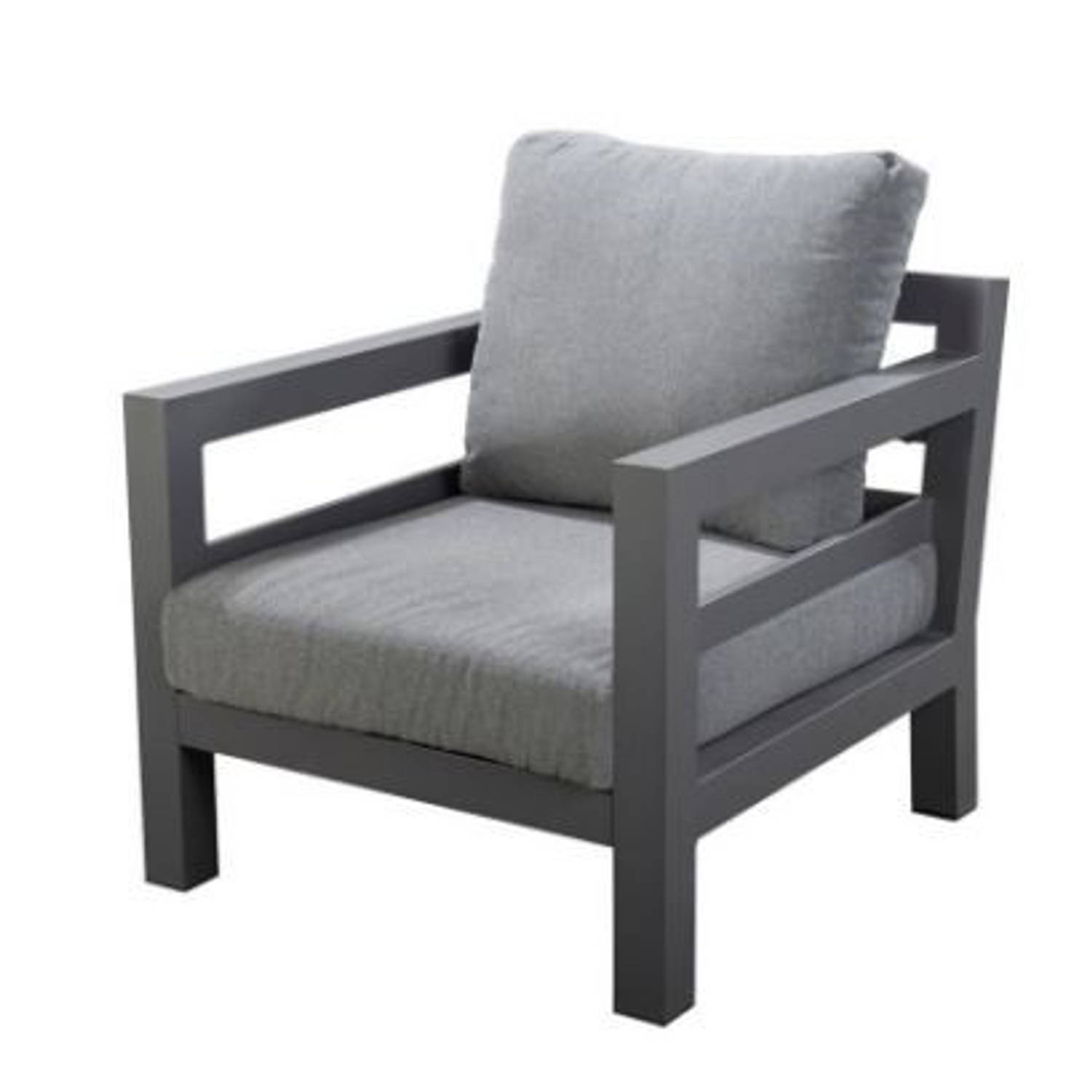 Yoi Midori lounge chair alu dark grey-mixed grey