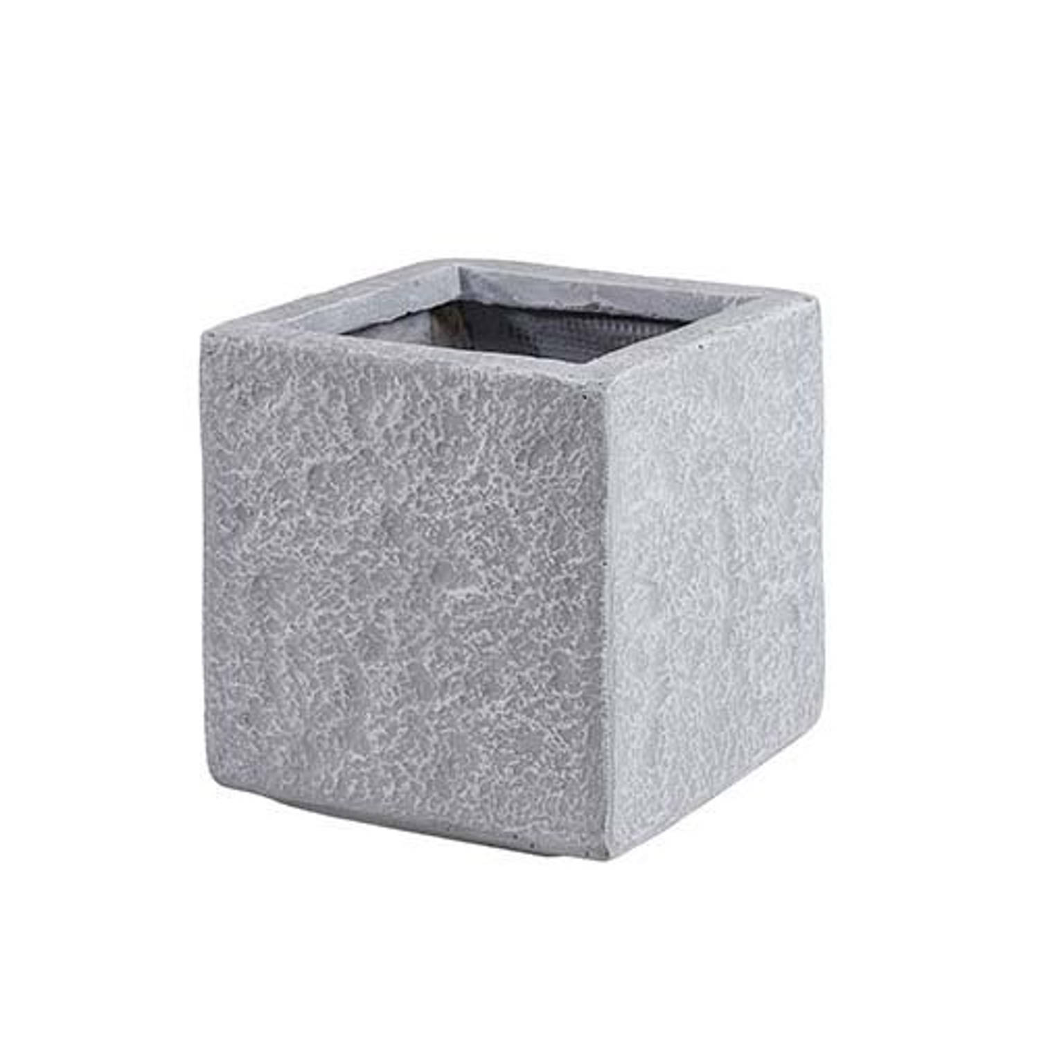 E'lite - Bloempot reykjavik vierkant cement 25x25 cm