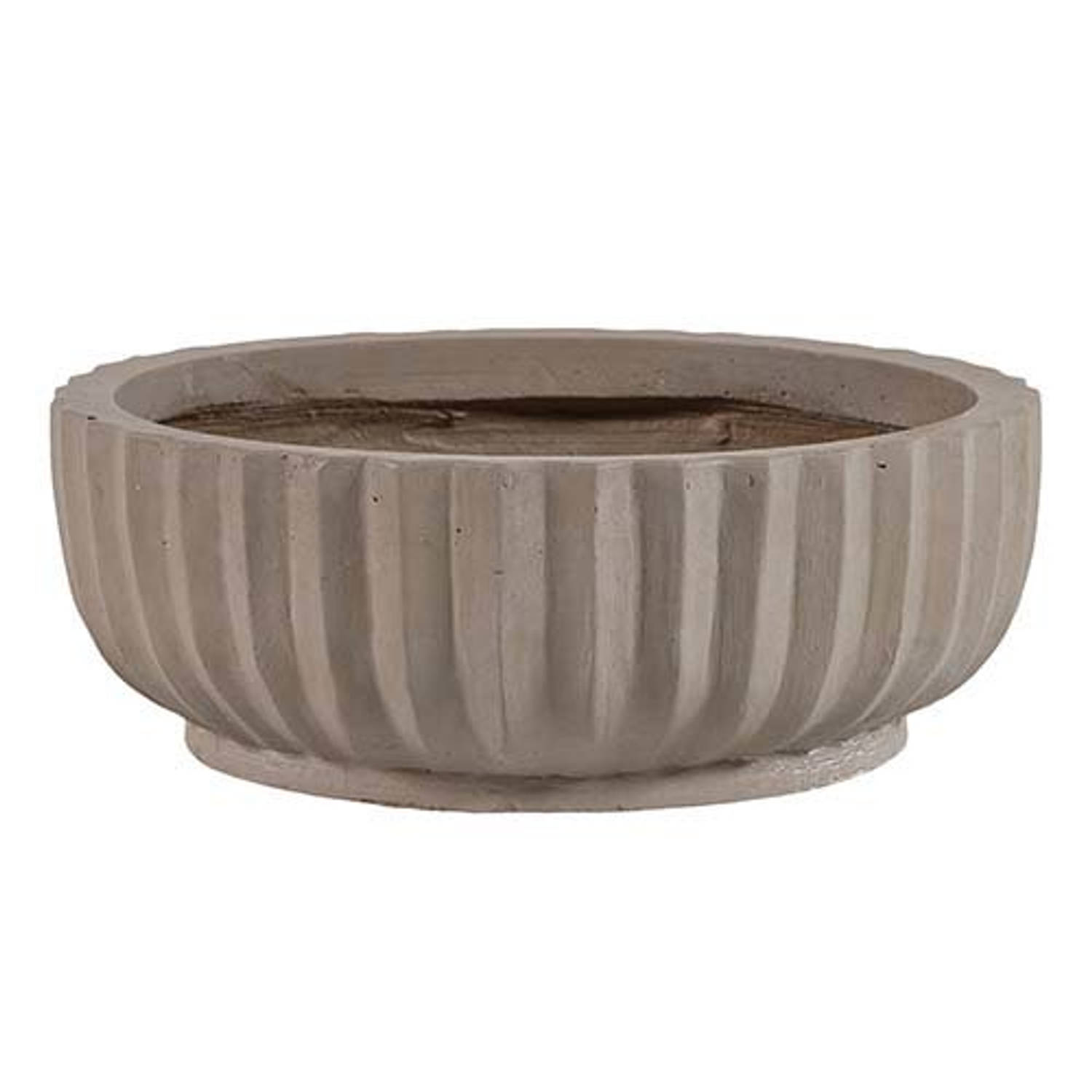 E'lite - Bloempot adelaide round bowl taupe 37x14 cm