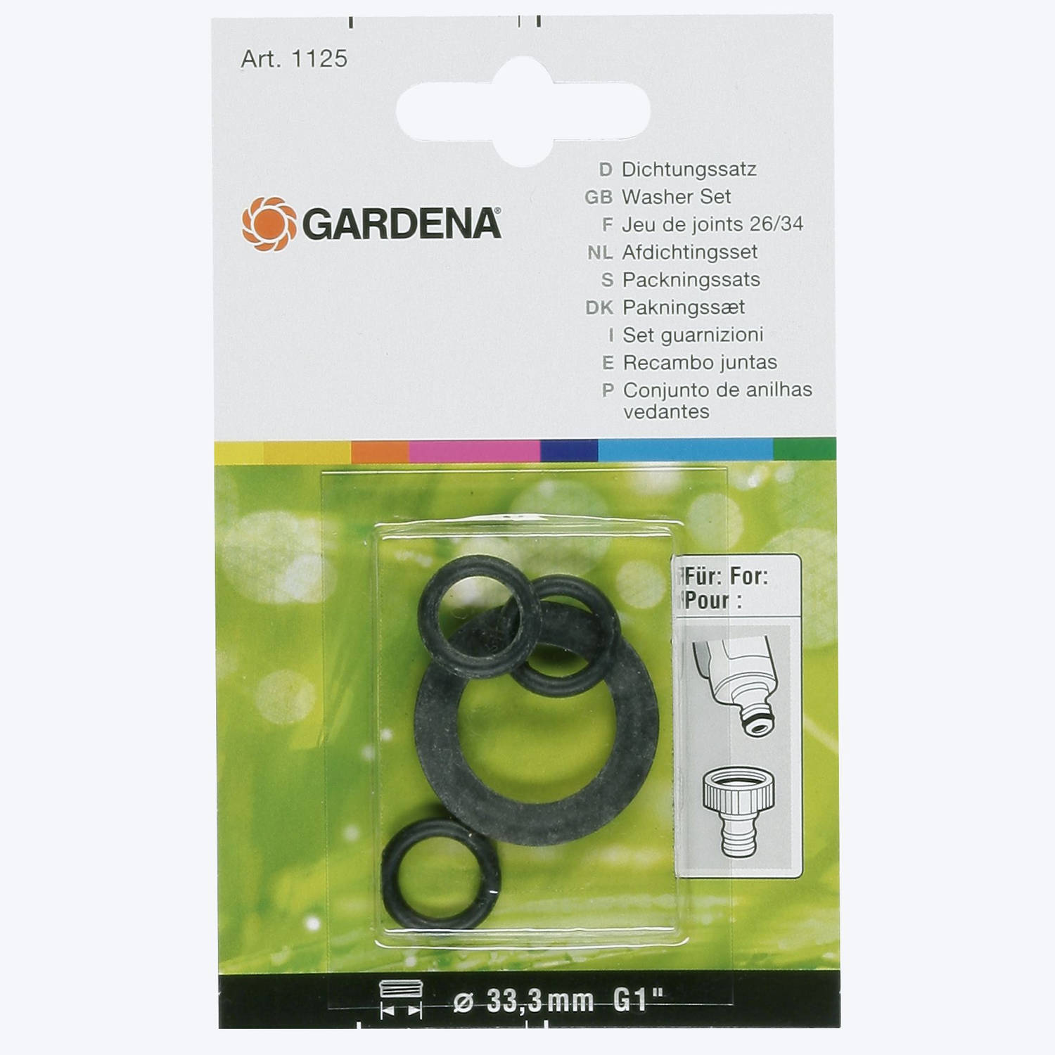 Gardena - 3 stuks Setje rubberringen