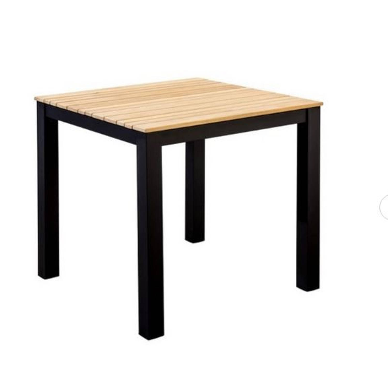 Yoi - Arashi dining table 76x76cm. alu black/teak