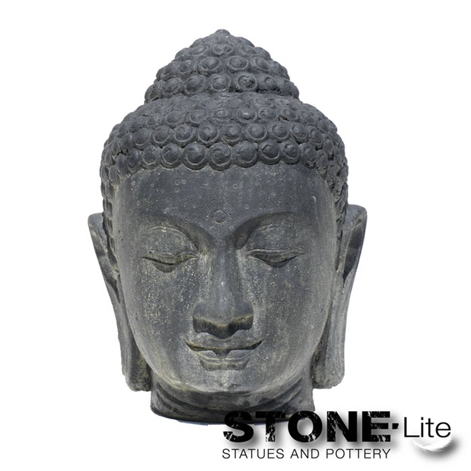 stonE'lite - Fontein boeddha hoofd h50 cm Stone-Lite