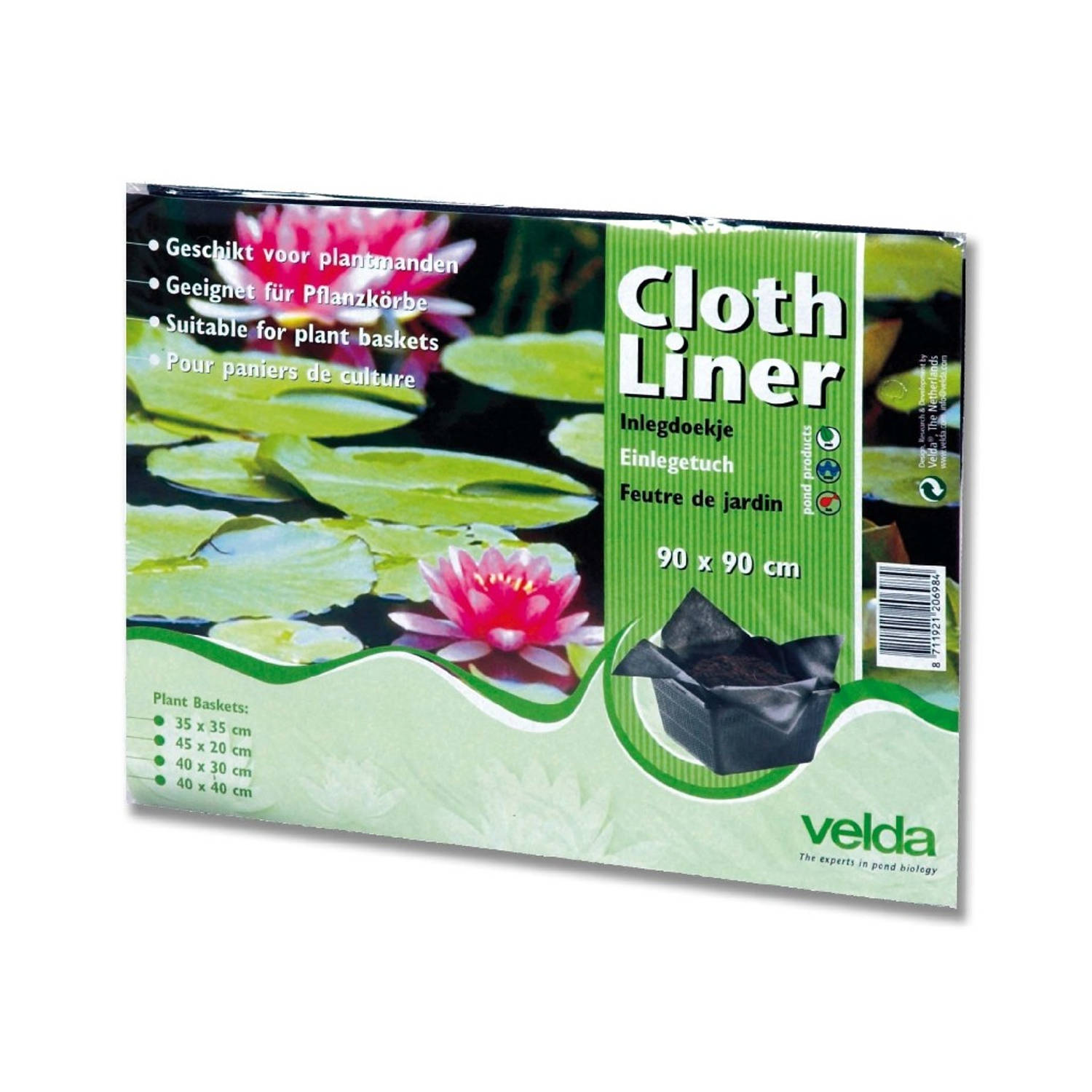 Velda - 3 stuks Cloth Liner Inlegdoekje 90 x 90 cm 1 stuk