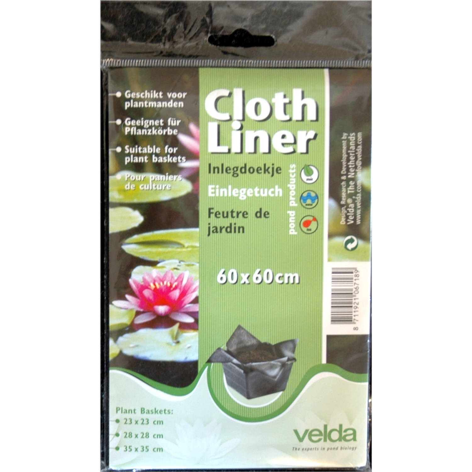 Velda - 5 stuks Cloth Liner Inlegdoekje 60 x 60 cm 1 stuk