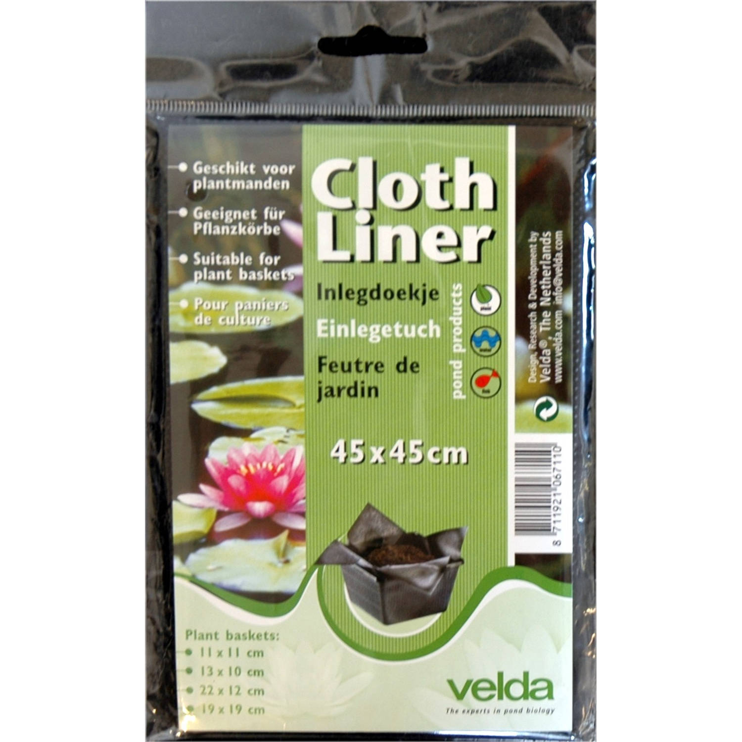 Velda - 5 stuks Cloth Liner Inlegdoekje 45 x 45 cm 1 stuk