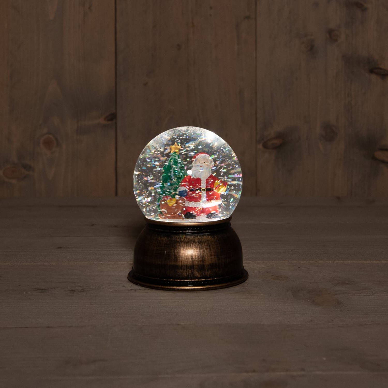 Anna's Collection - B.O. Globe Pick Up Glitter Water Led Warm White 11X14 cm
