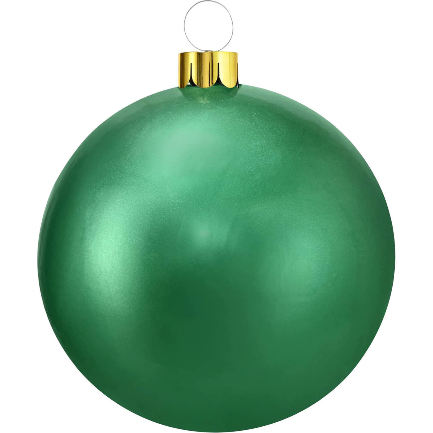 Christmas Decoration mega kerstbal - 65 cm - groen - opblaasbaar - Opblaasfiguren