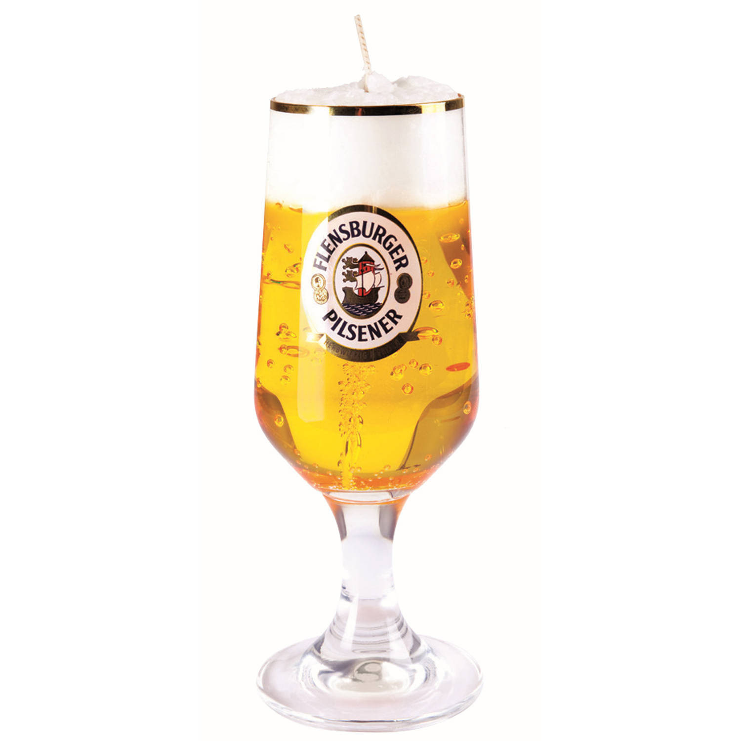 Bierglas gadget-kado Bierkaars Duits bier 20 cm Vaderdag-verjaardag geurkaarsen