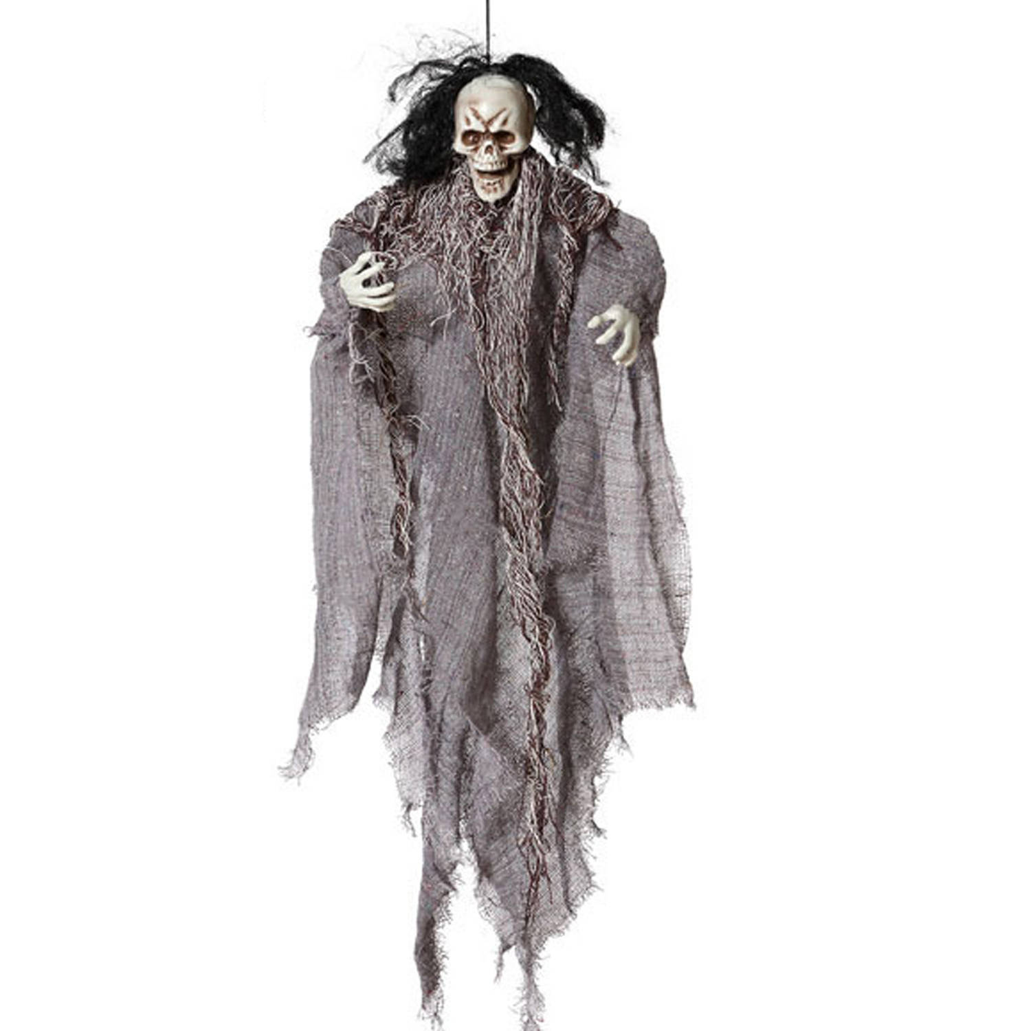 Halloween-horror thema hang decoratie spook-skelet enge-griezelige pop 60 cm Feestdecoratievoorwerp