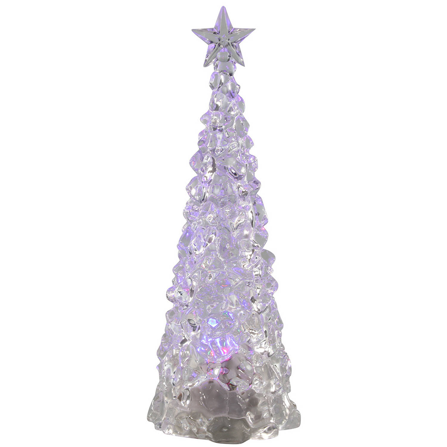 Svenska Living decoratie kerstboompjes met verlichting - 30 cm- acryl - kerstverlichting figuur
