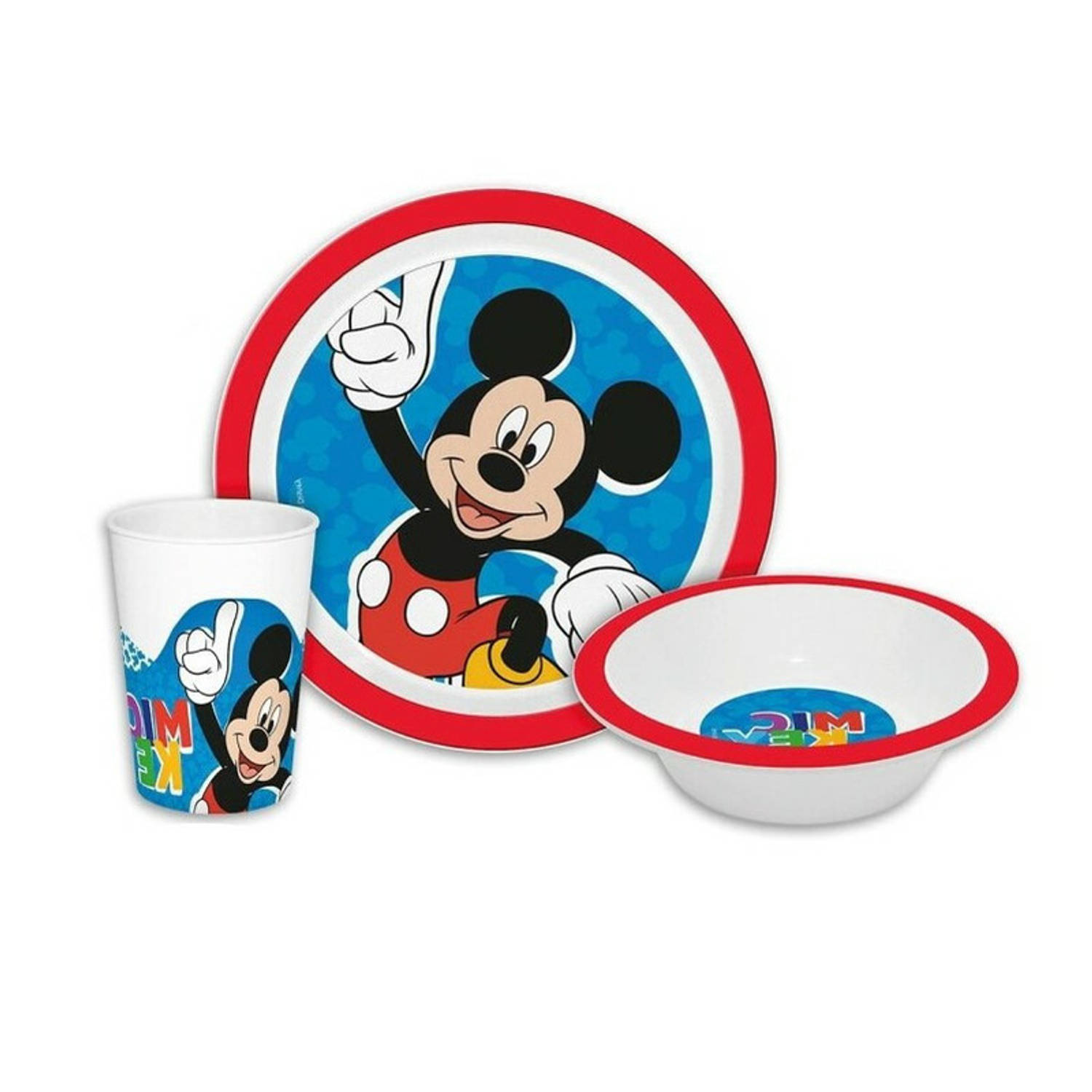 Disney Mickey Mouse - Ontbijtset - Dinerset - Lunchset - Bord - Kom - Beker - Jongens
