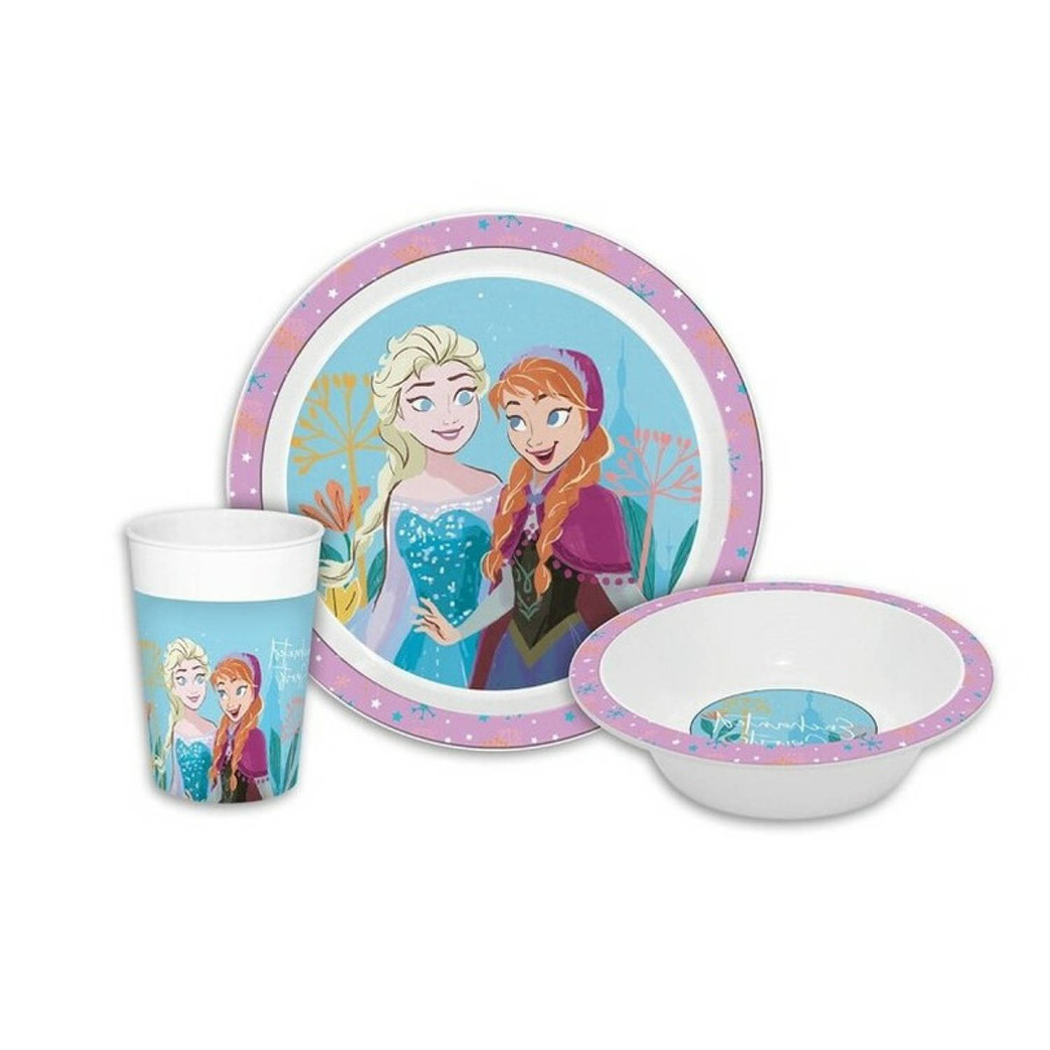 Disney Frozen - Ontbijtset - Dinerset - Lunchset - Bord - Kom - Beker - Anna & Elsa