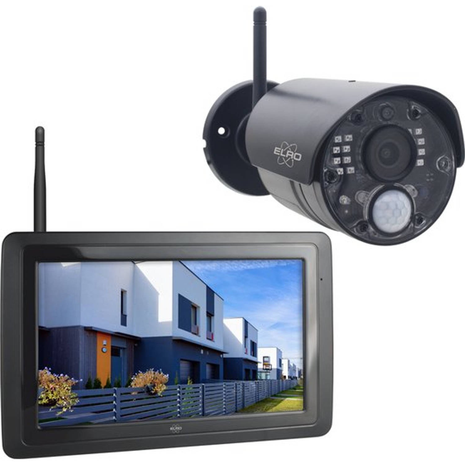 ELRO CZ40RIPS Draadloze Full HD Beveiligingscamera Set - 1080p Full HD Bewakingscamera met 7” scherm & App