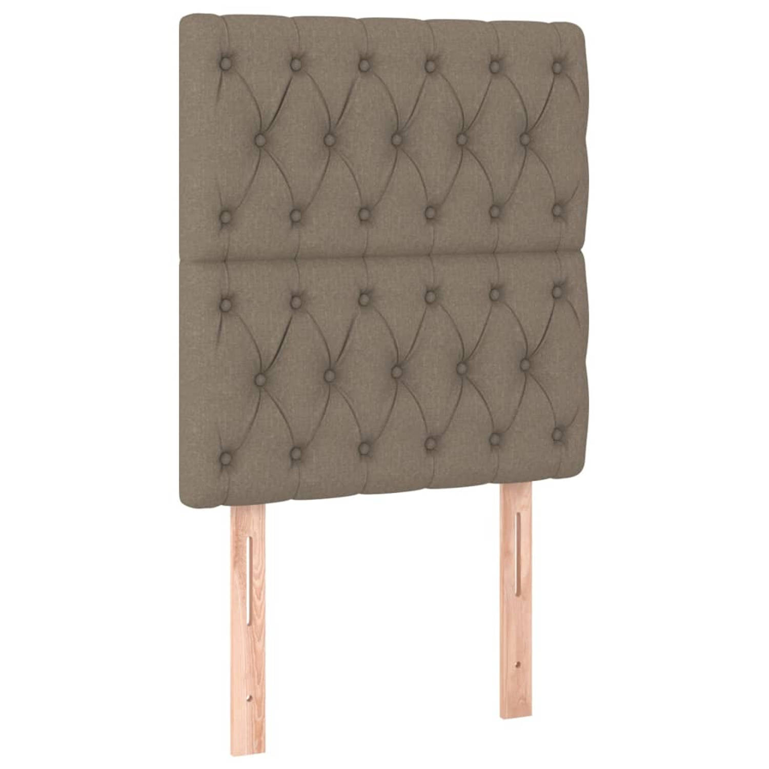 The Living Store Hoofdbord - Klassiek - Bedaccessoires - 80x7x118/128 cm - Taupe