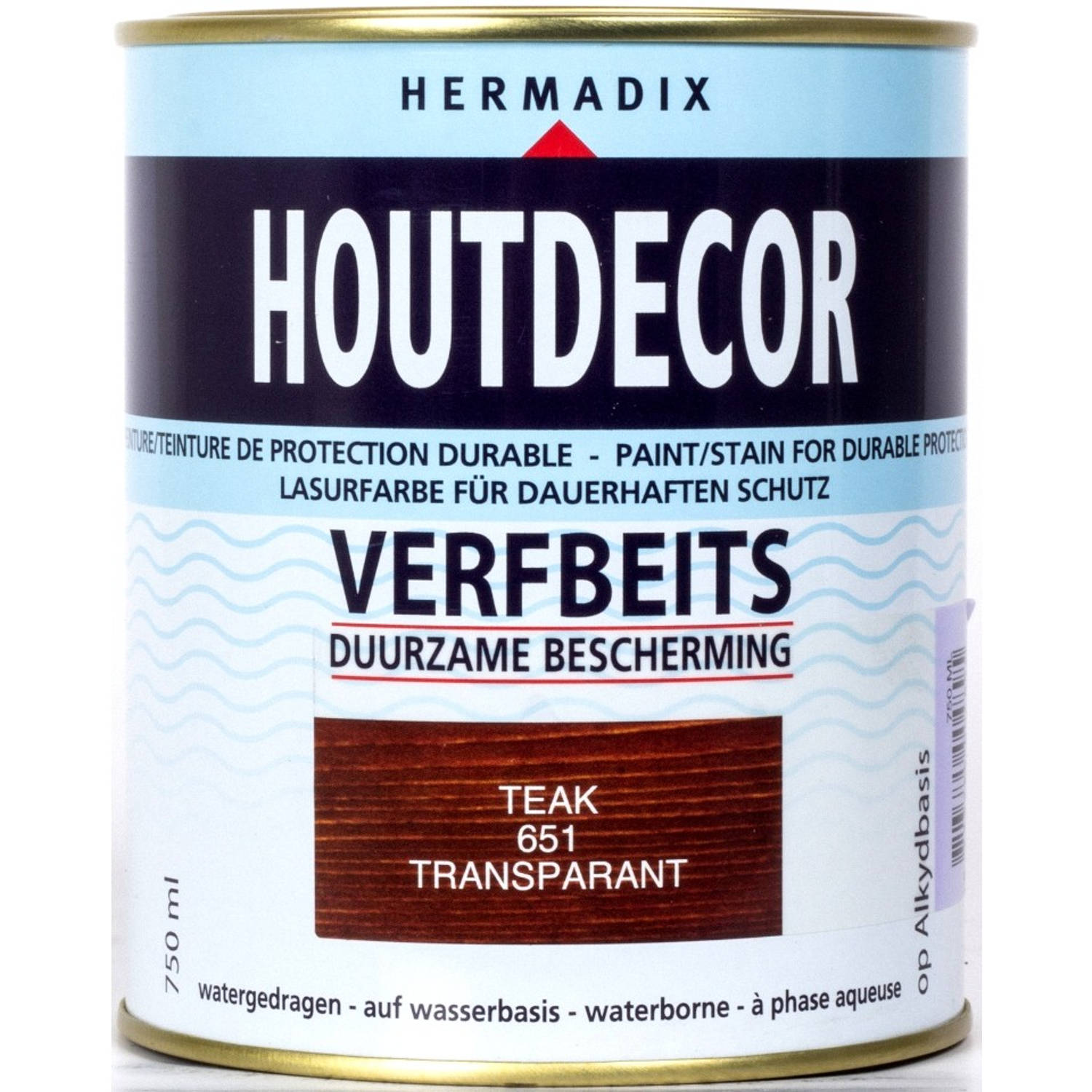 Hermadix houtdecor verfbeits teak 651 750 ml