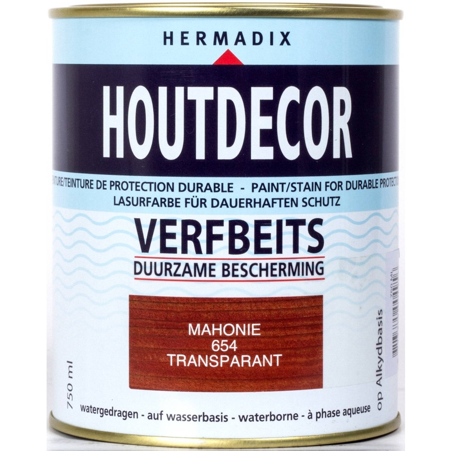 Hermadix houtdecor verfbeits mahonie 654 750 ml