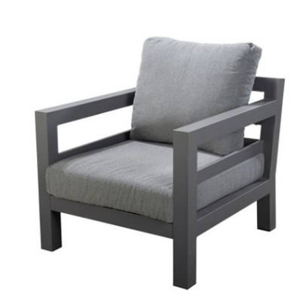 Yoi - Midori lounge chair alu dark grey/mixed grey