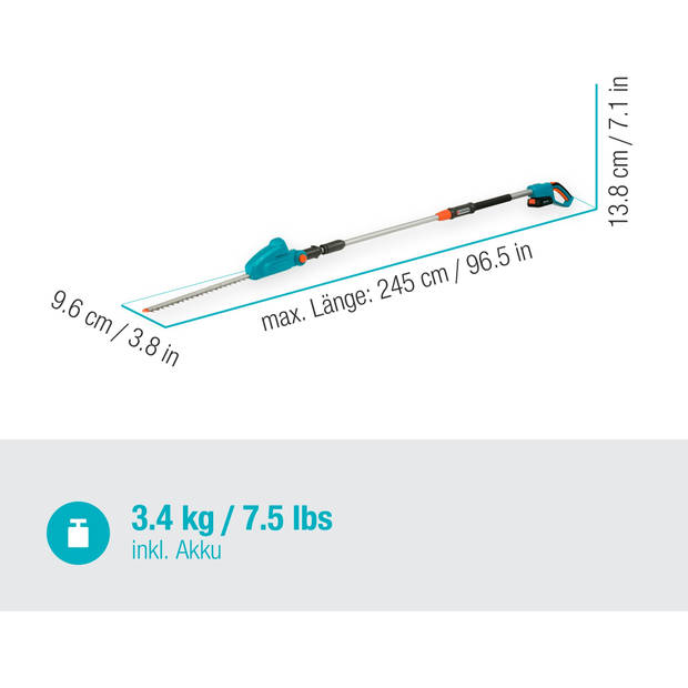 Gardena - Accu telescopische heggenschaar THS 42/18V P4A set