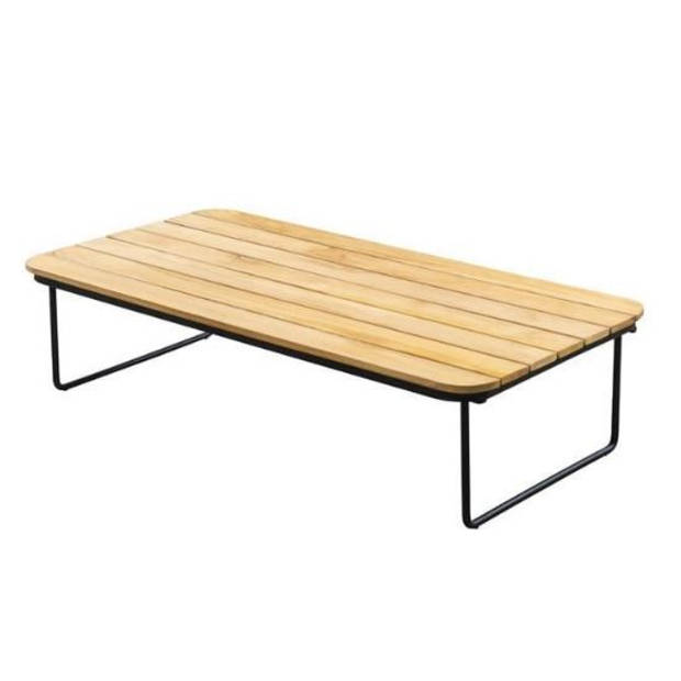 Yoi - Taiyo coffee table 120x60x30cm. alu black/teak