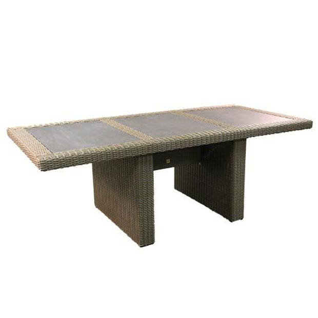 OWN - Dining tafel 220x100cm Wicker HM02 Kobo - stof 239 incl 3x inlay