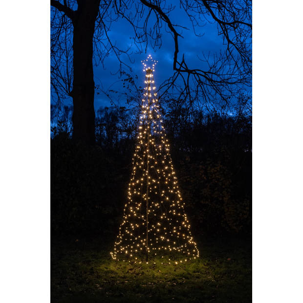 Anna's Collection - Tree With Star On Pole diameter100X320 cm480 Led Classic Warm